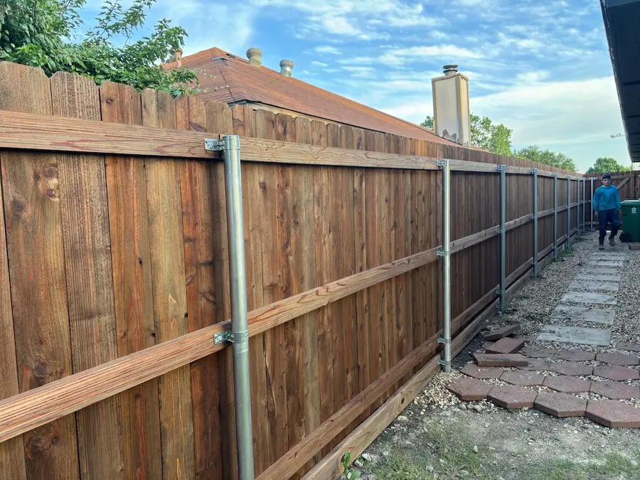 Cedar Split Rail fence option in Fort Worth